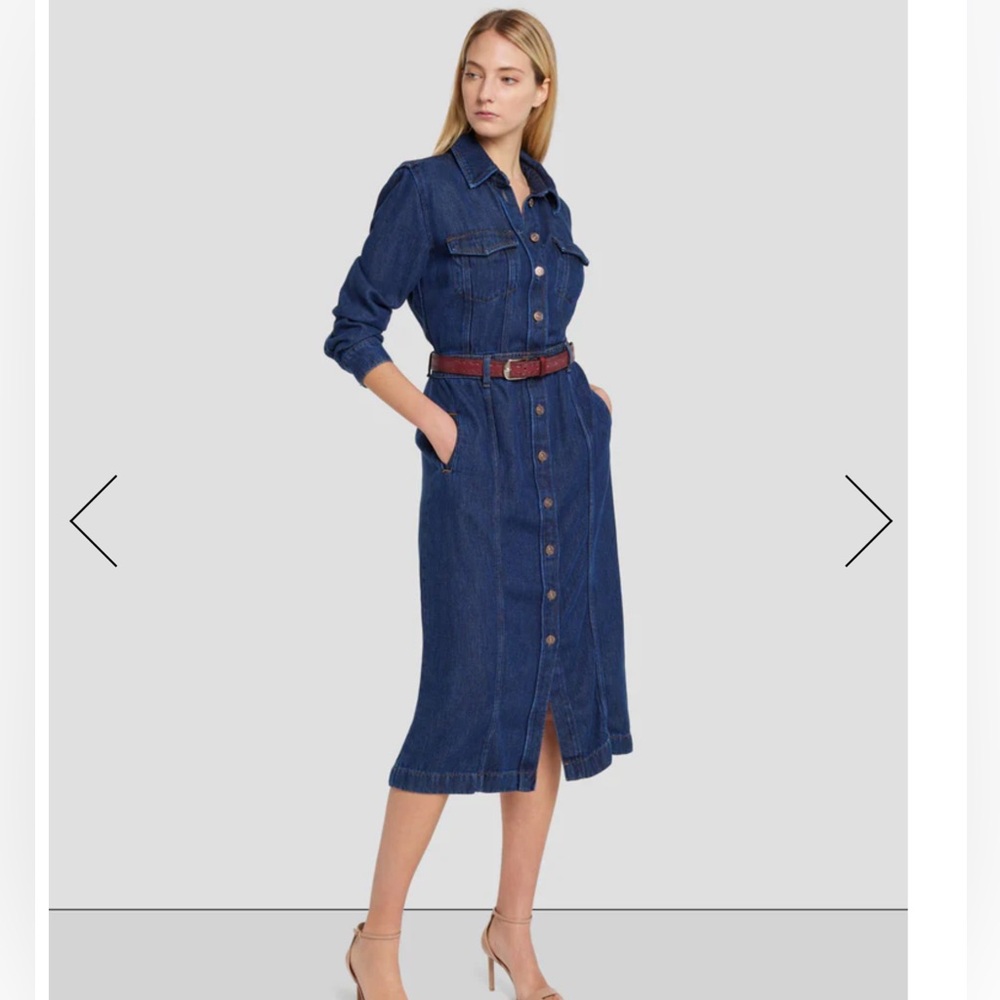 7 For All Mankind Luxe washed denim dress. Size S. NWOT